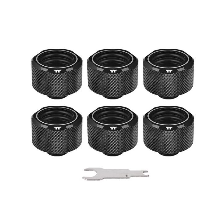 XSPC G1/4 To 14/10mm PETG Triple Seal Fittings - Matte Black (8-Pack) For PC Water Cooling