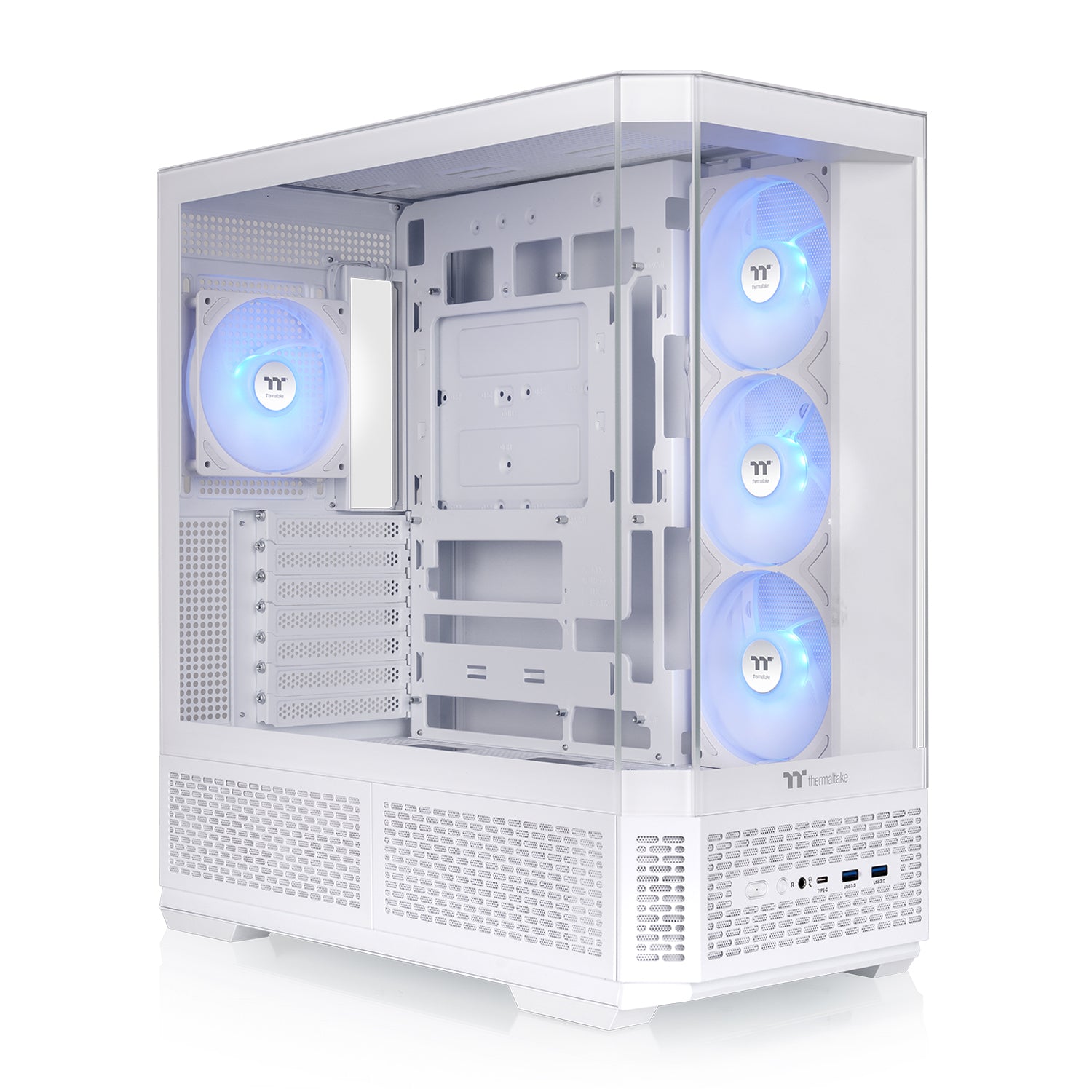 View 370 TG ARGB Snow Mid Tower Chassis – Thermaltake USA