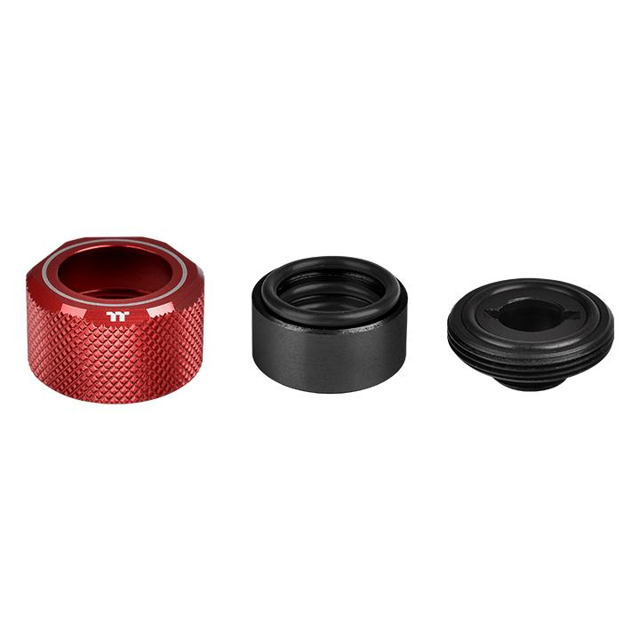 Pacific C-PRO G1/4 PETG Tube 16mm OD Compression – Red (6-Pack Fittings)