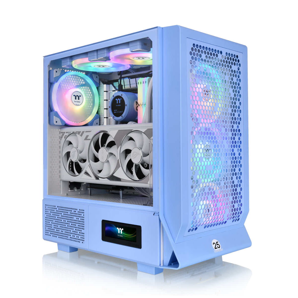 Ceres 330 TG ARGB Hydrangea Blue Mid Tower Chassis – Thermaltake USA