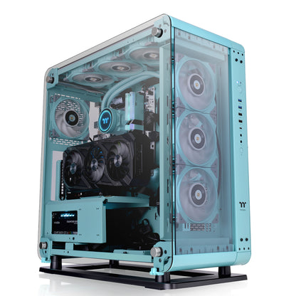 Core P6 Tempered Glass Turquoise Mid Tower Chassis