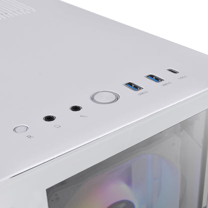 V350 TG Snow ARGB Mid tower Chassis