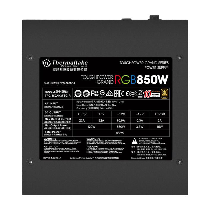 Toughpower Grand RGB 850W Gold Full Modular – Thermaltake USA