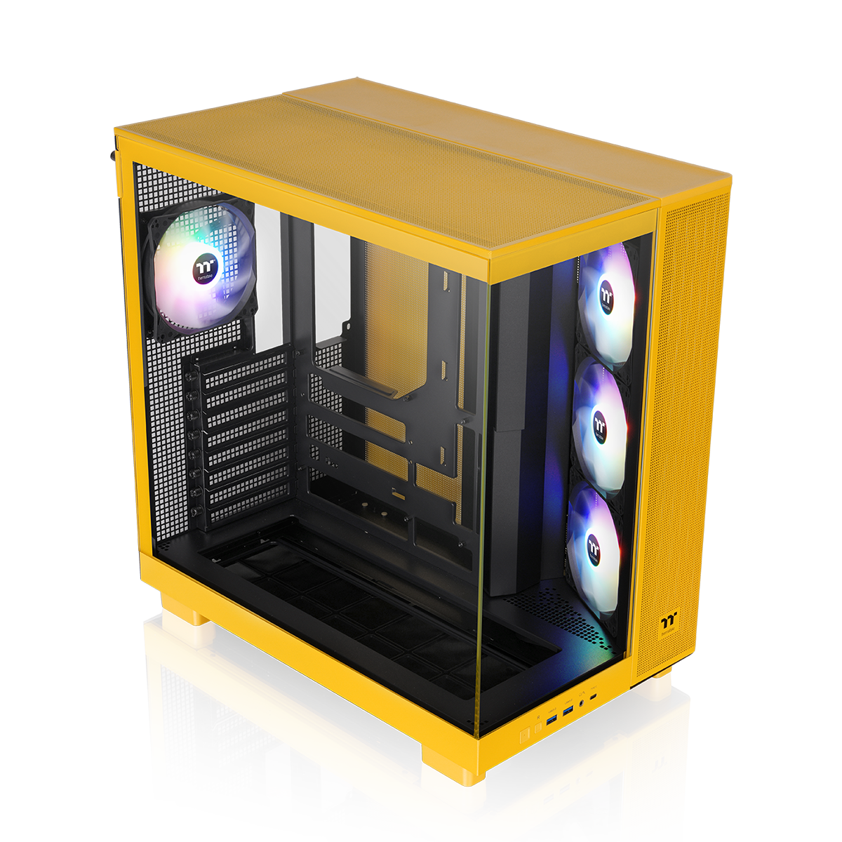 View 380 XL TG ARGB Bumblebee Mid Tower Chassis – Thermaltake USA View 380 XL TG ARGB Bumblebee Mid Tower Chassis – Thermaltake USA
