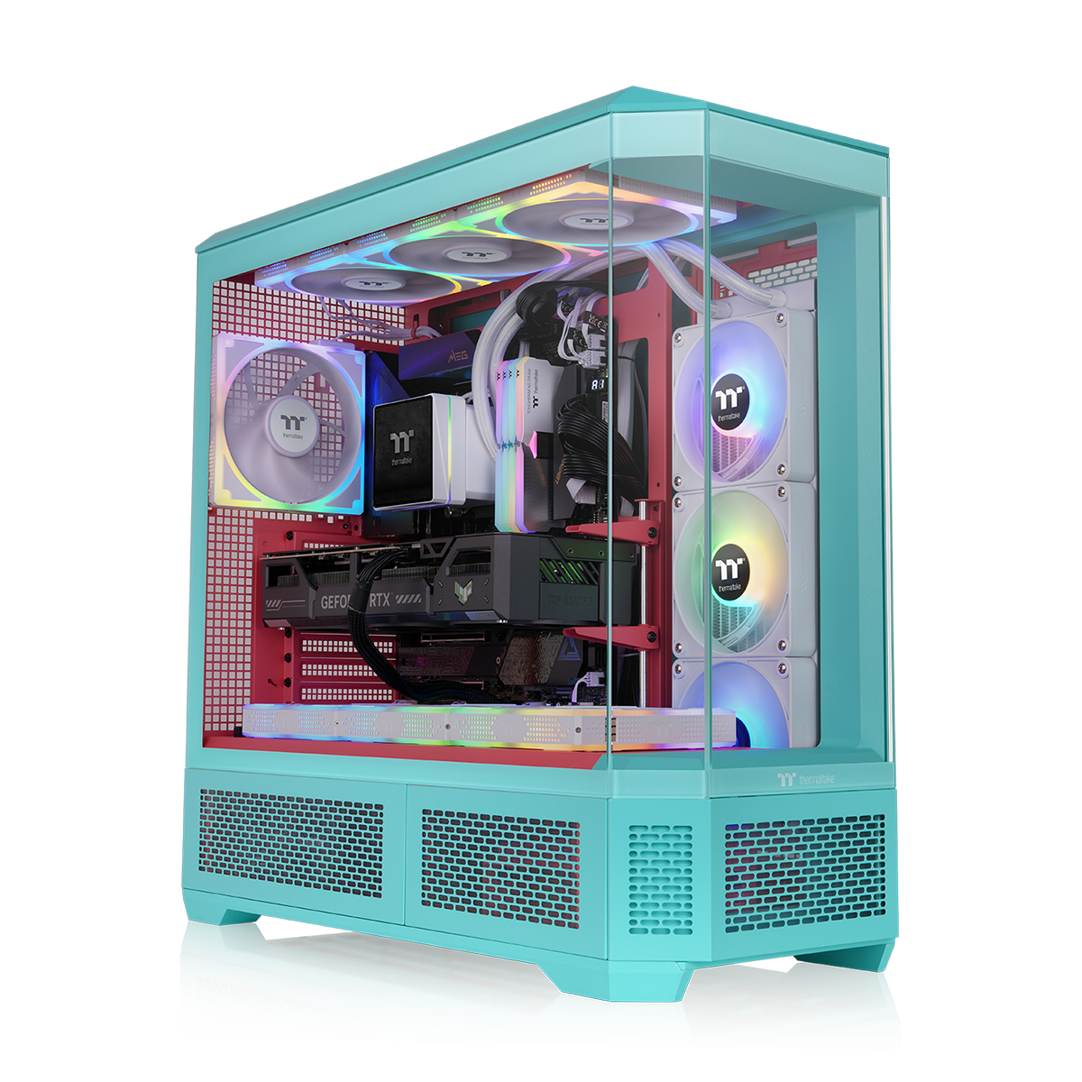 View 600 TG Mint Strawberry Full Tower Chassis