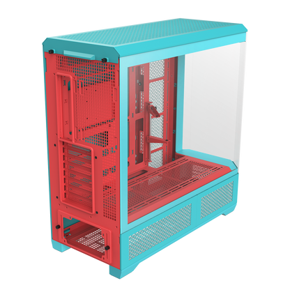 View 600 TG Mint Strawberry Full Tower Chassis