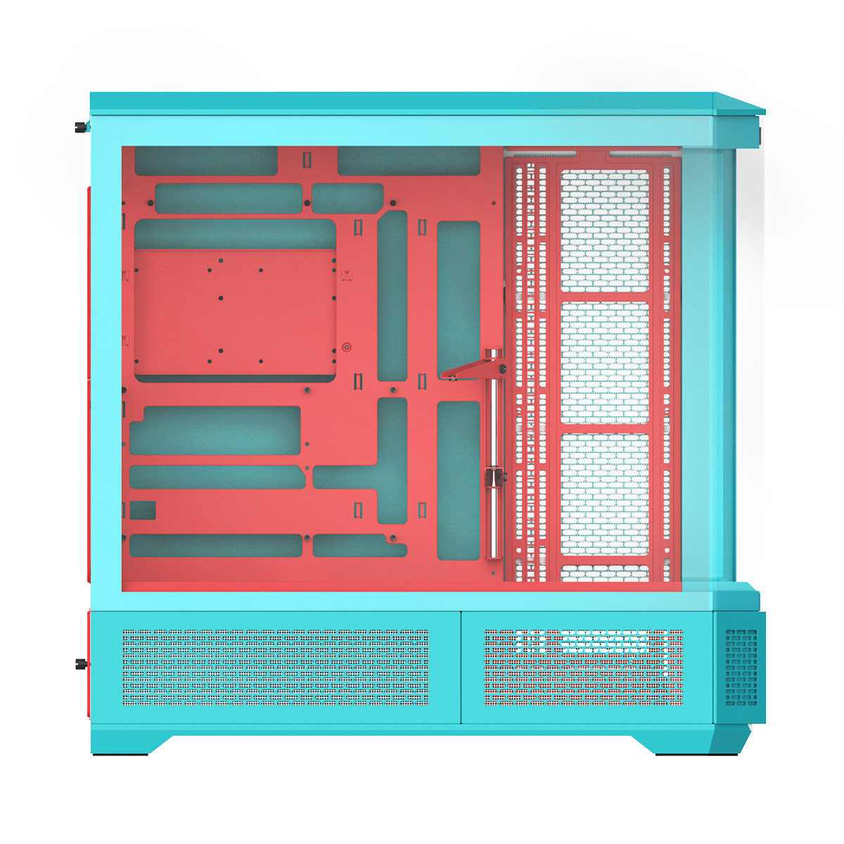 View 600 TG Mint Strawberry Full Tower Chassis
