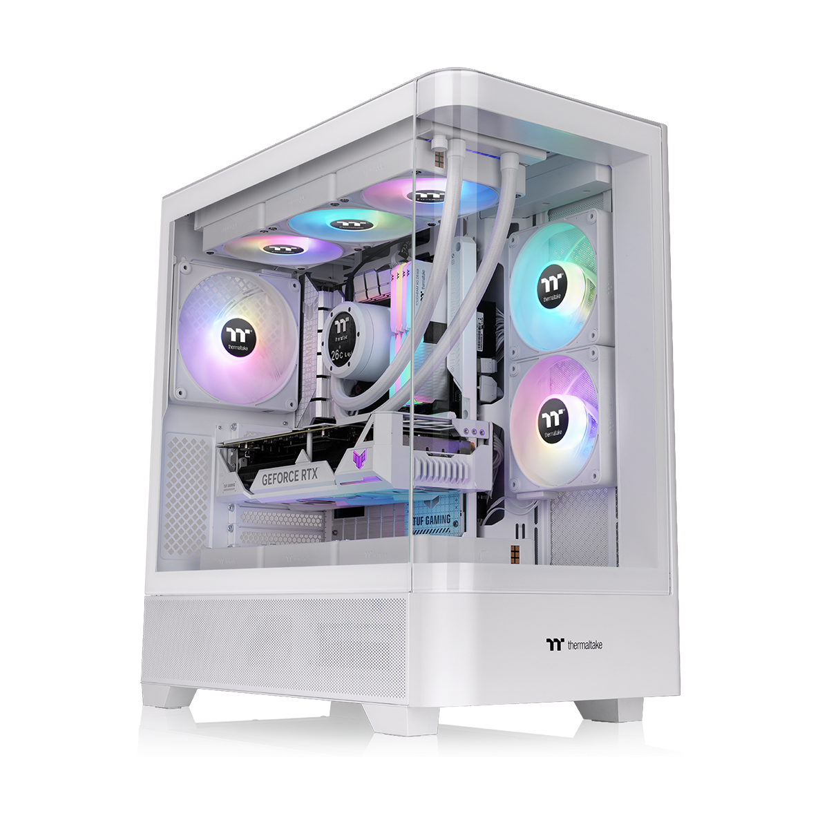 View 290 TG ARGB Snow Mid Tower Chassis