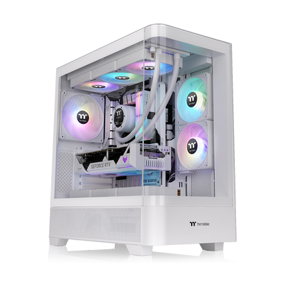 View 290 TG ARGB Snow Mid Tower Chassis