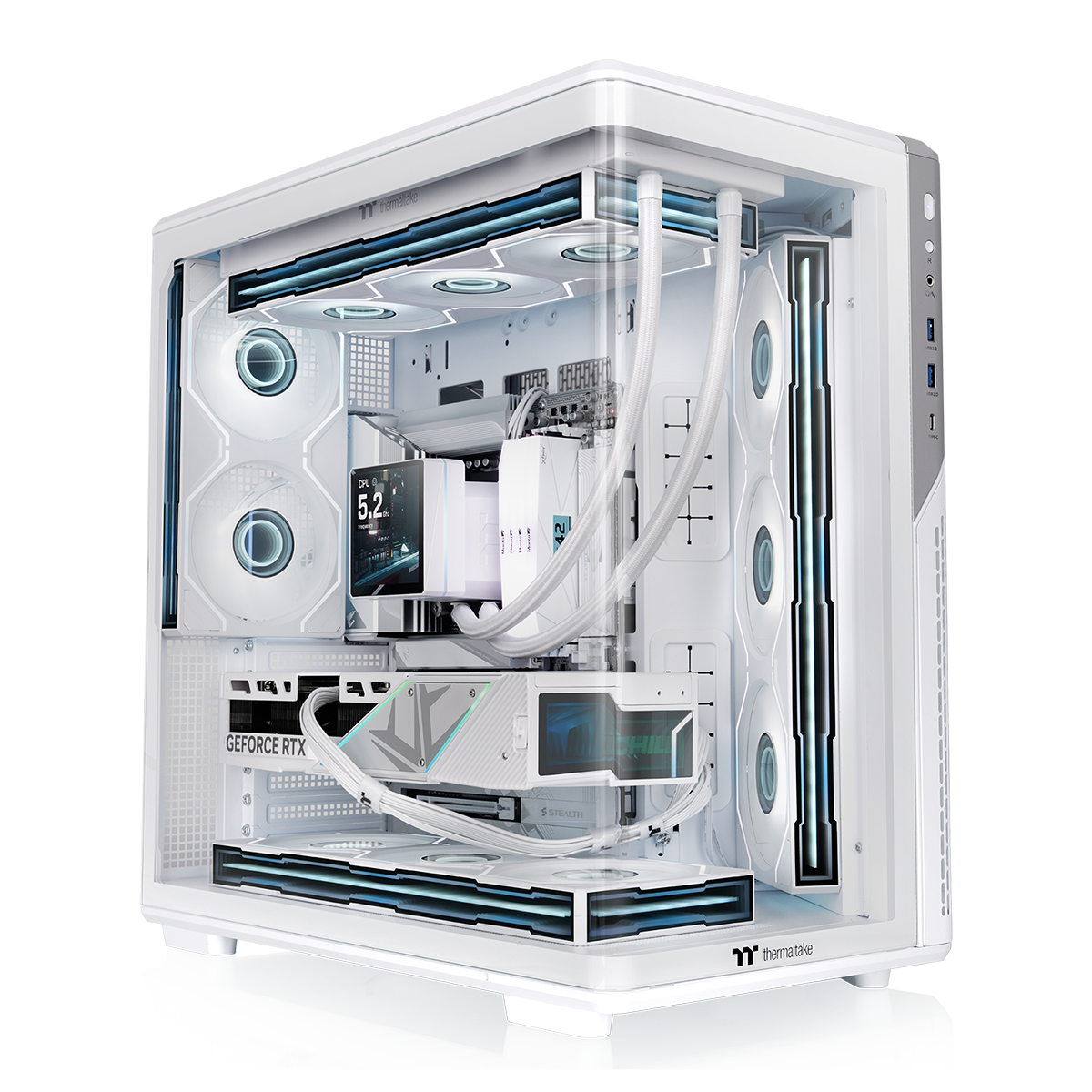 View 590 TG ARGB Snow Mid Tower Chassis
