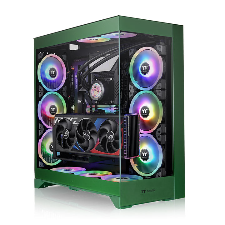 E660 Rear View CTE E660 MX Racing Green Mid Tower Chassis – Thermaltake USA