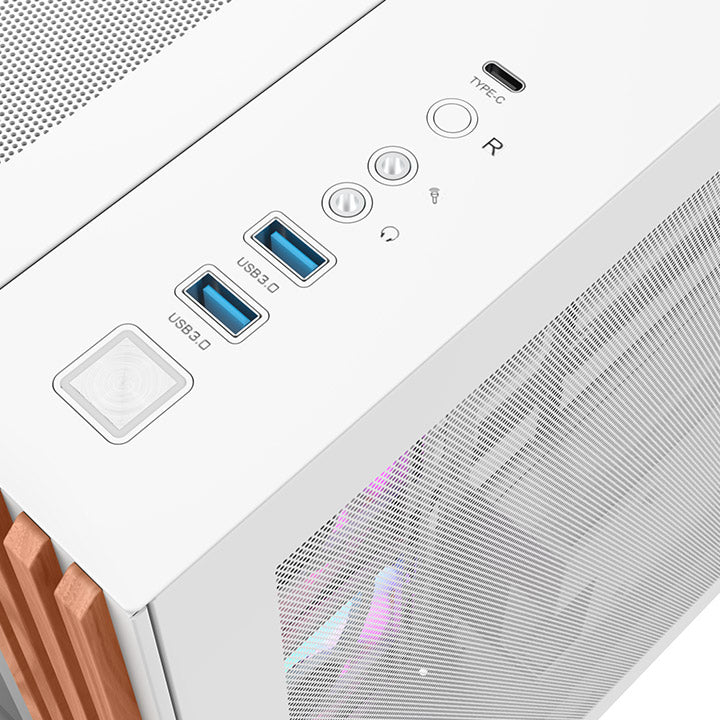 View 380 WS ARGB Snow Mid Tower Chassis