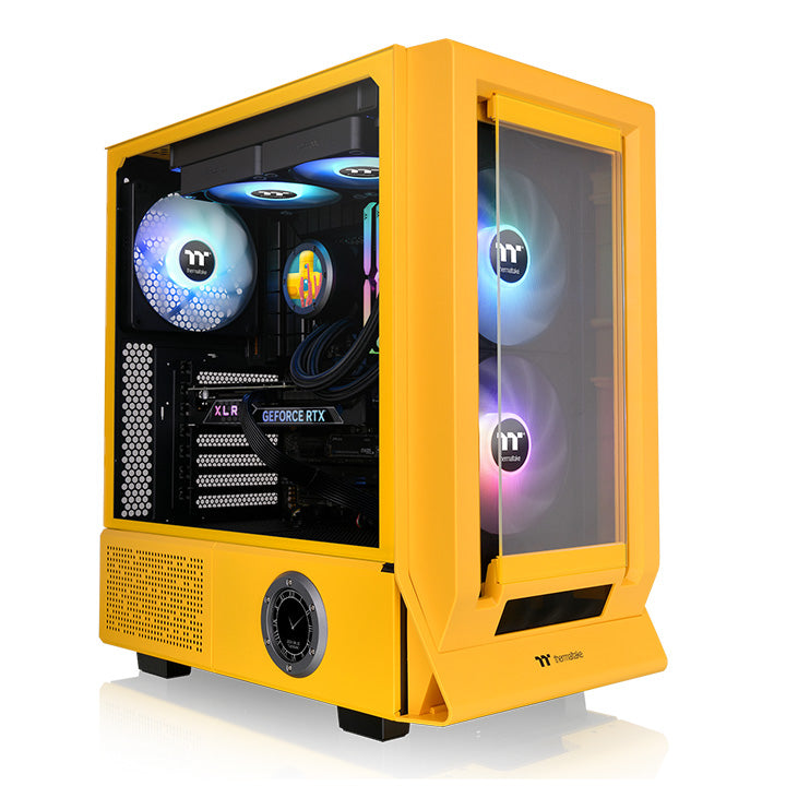 PCケース(自作PC用) Thermaltake 350MX Bumblebee & LCD Screen Ceres 350 MX Bumblebee Mid Tower Chassis – Thermaltake USA