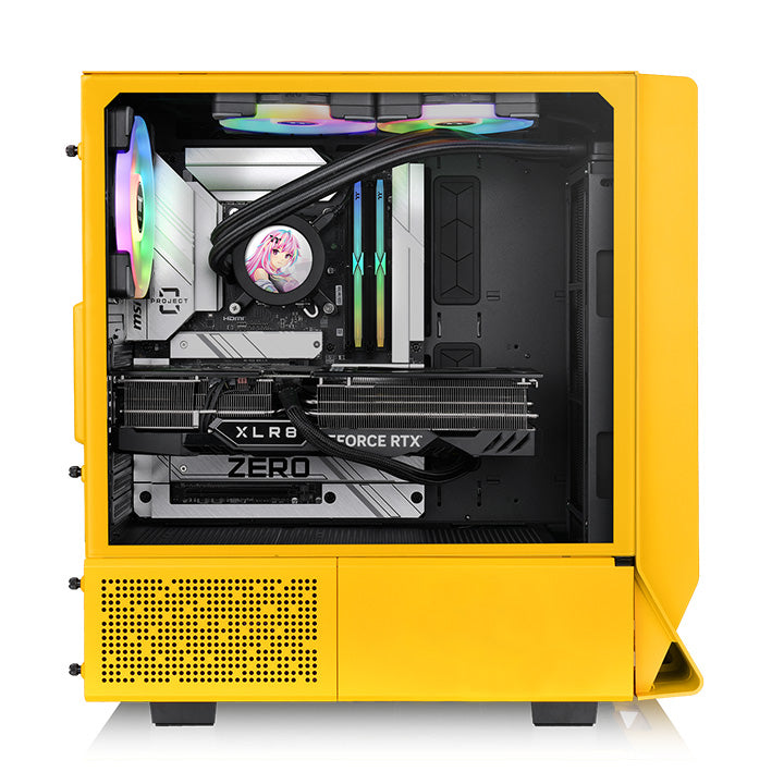 PCケース(自作PC用) Thermaltake 350MX Bumblebee & LCD Screen Ceres 350 MX Bumblebee Mid Tower Chassis – Thermaltake USA
