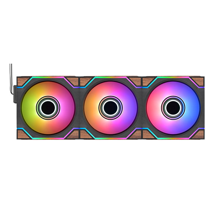 SWAFAN 120 EX INFINITY ARGB Sync PC Cooling Fan Wood Edition (3-Fan Pack)