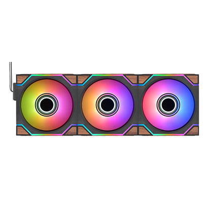 SWAFAN 120 EX INFINITY ARGB Sync PC Cooling Fan Wood Edition (3-Fan Pack)