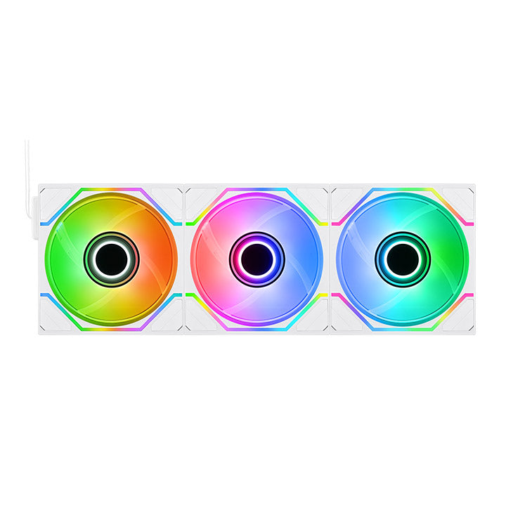 SWAFAN 120 EX INFINITY ARGB Sync PC Cooling Fan - Snow (Single Fan Pack)