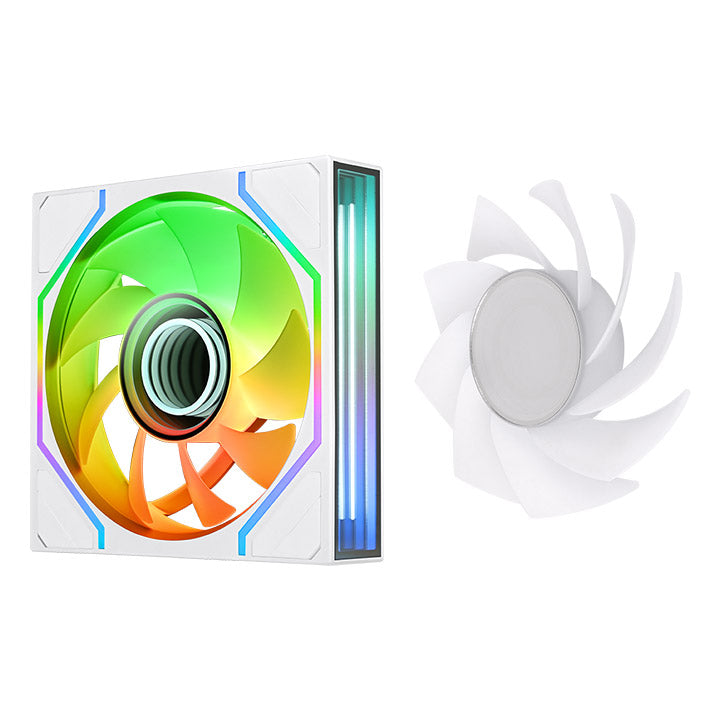 SWAFAN 120 EX INFINITY ARGB Sync PC Cooling Fan - Snow (Single Fan Pack)