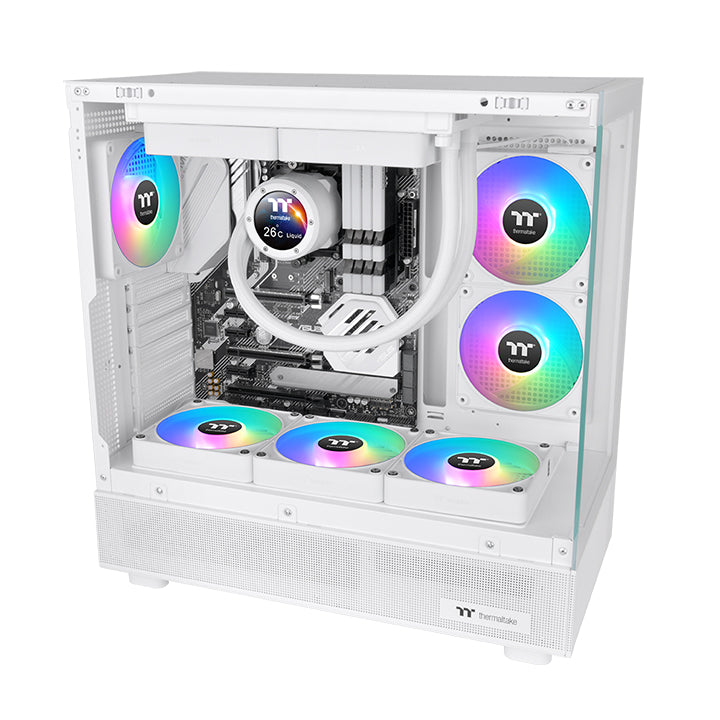 Delta 130W ARGB V2 冷却ファンセット CT140 EX Reverse ARGB Sync PC Cooling Fan White (3-Fan Pack