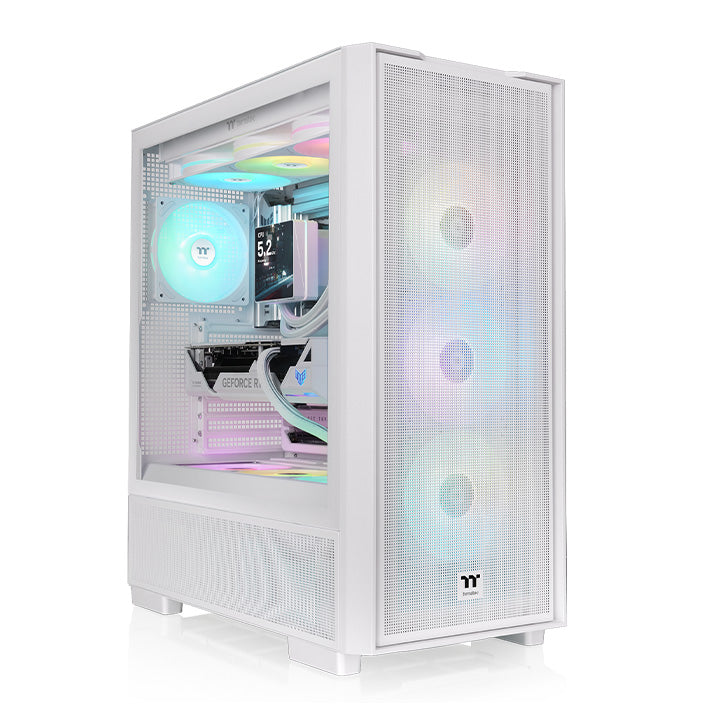 Thermaltake s380 tg argb snow | atx midi tower | 4x 120 mm argb in kaljeno steklo | belo računalniško ohišje 1 Thermaltake s380 tg argb snow belo računalniško ohišje z mrežasto sprednjo stranjo in argb osvetlitvijo