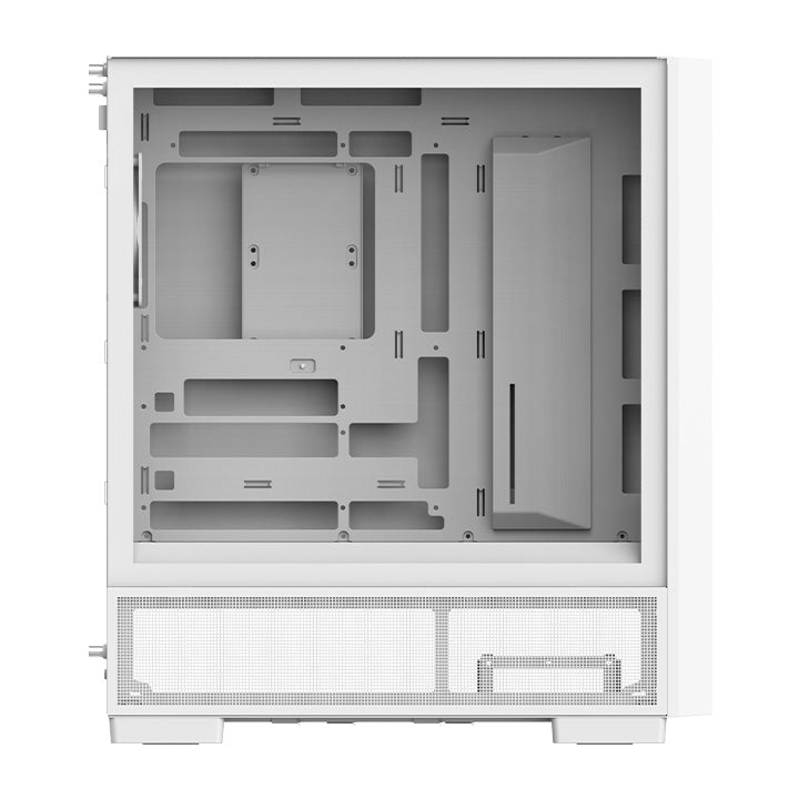 Thermaltake s380 tg argb snow | atx midi tower | 4x 120 mm argb in kaljeno steklo | belo računalniško ohišje 3 Notranjost belega ohišja thermaltake s380 tg argb snow za atx in matične plošče s skritimi priključki