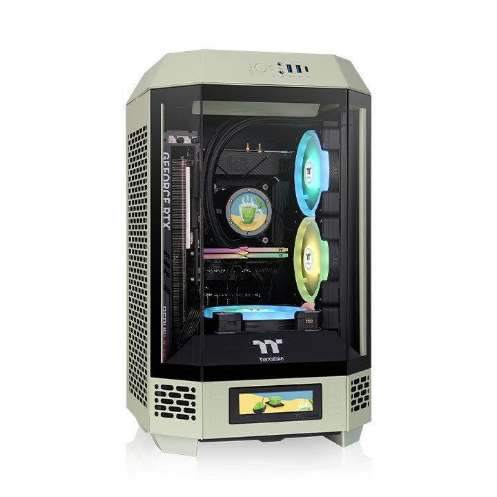 PCケース　サーマルテイク　Thermaltake the tower 250 The Tower 250 Matcha Green Mini Tower Chassis – Thermaltake USA