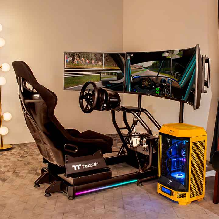 Triple Racing Monitor Stand – Thermaltake USA - Main Image