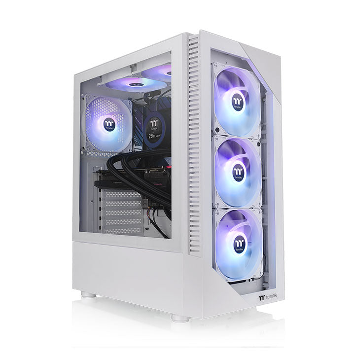View 200 TG ARGB Snow Mid Tower Chassis