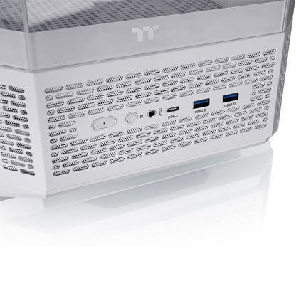 View 370 TG ARGB Snow Mid Tower Chassis