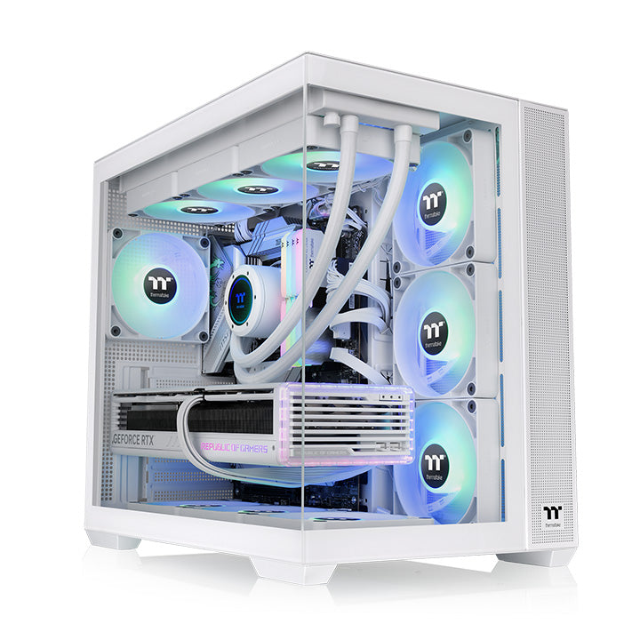 View 380 TG ARGB Snow Mid Tower Chassis