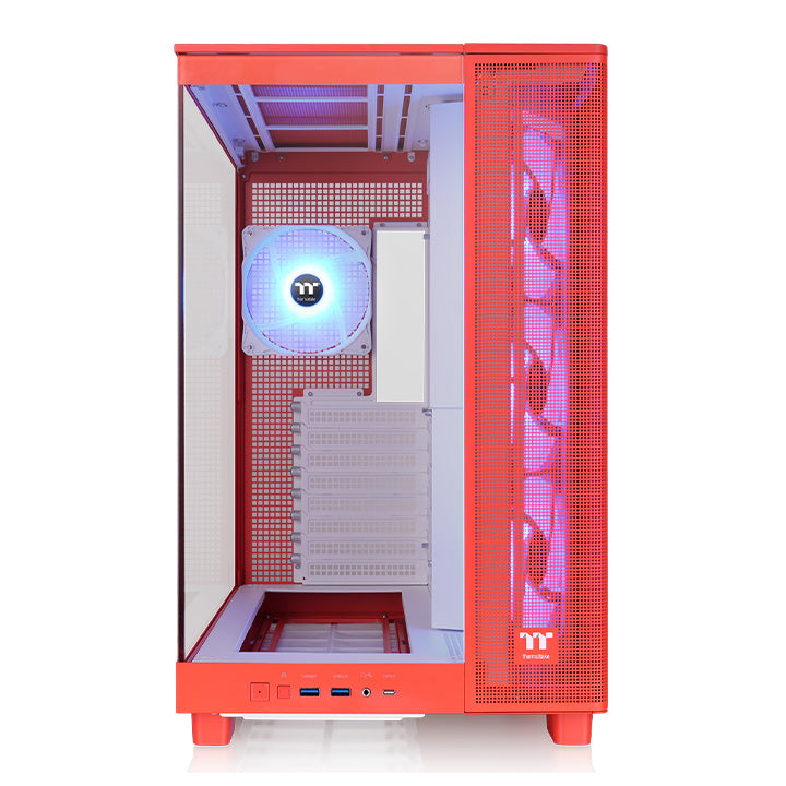 View 380 XL TG ARGB Flaming Orange Mid Tower Chassis