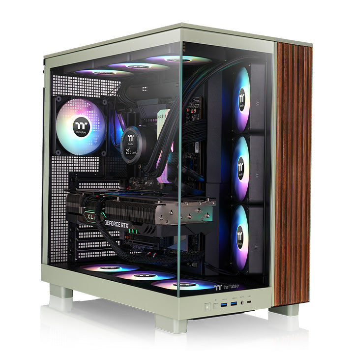 View 380 XL WS ARGB Matcha Green Mid Tower Chassis