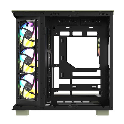View 380 XL WS ARGB Matcha Green Mid Tower Chassis