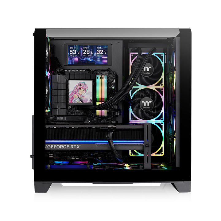 Thermaltake view 390 air | črno atx midi-tower ohišje | ukrivljeno kaljeno steklo | airflow | ohišje za računalnik 4 View 390 air mid tower chassis – thermaltake usa